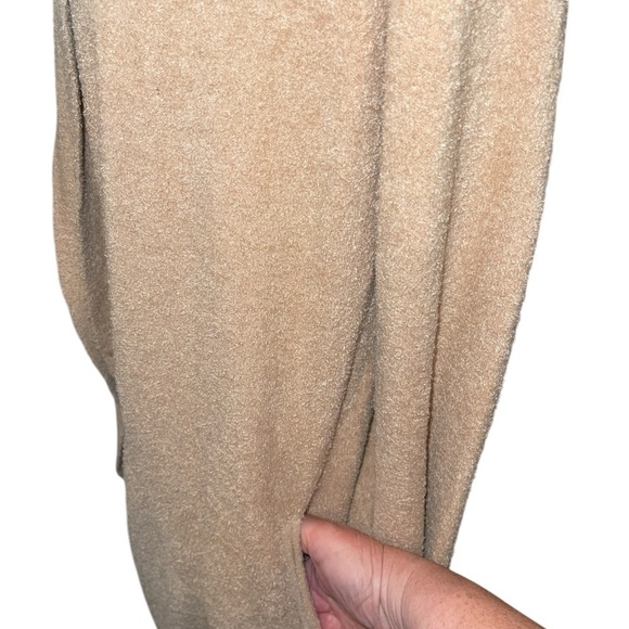 Barefoot Dreams Women’s Cardigan Sz M Tan Open Front Long Sleeve Cozy Chic Lite - Picture 3 of 11